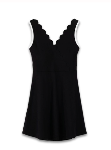 SIMPLY SOUTHERN DRESS WRAP SCALLOP BLACK