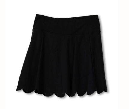 SIMPLY SOUTHERN SKORT SCALLOP BLACK