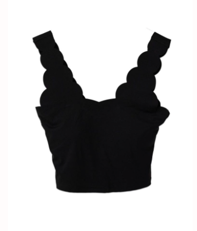 SIMPLY SOUTHERN SCALLOP BRA BLACK