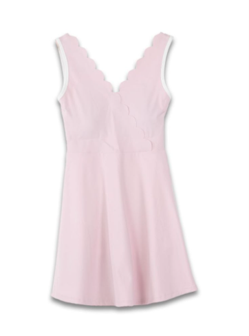 SIMPLY SOUTHERN.DRESS WRAP SCALLOP PINK