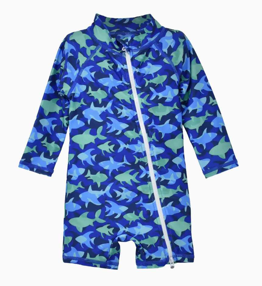 KIDS UPF50+ SHORTIE SURF SWIMSUIT FOR BOYS MAKO REEF