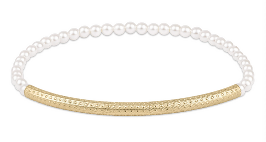 ENEWTON BLISS BAR TEXTURED PEARL 3MM BRACELET