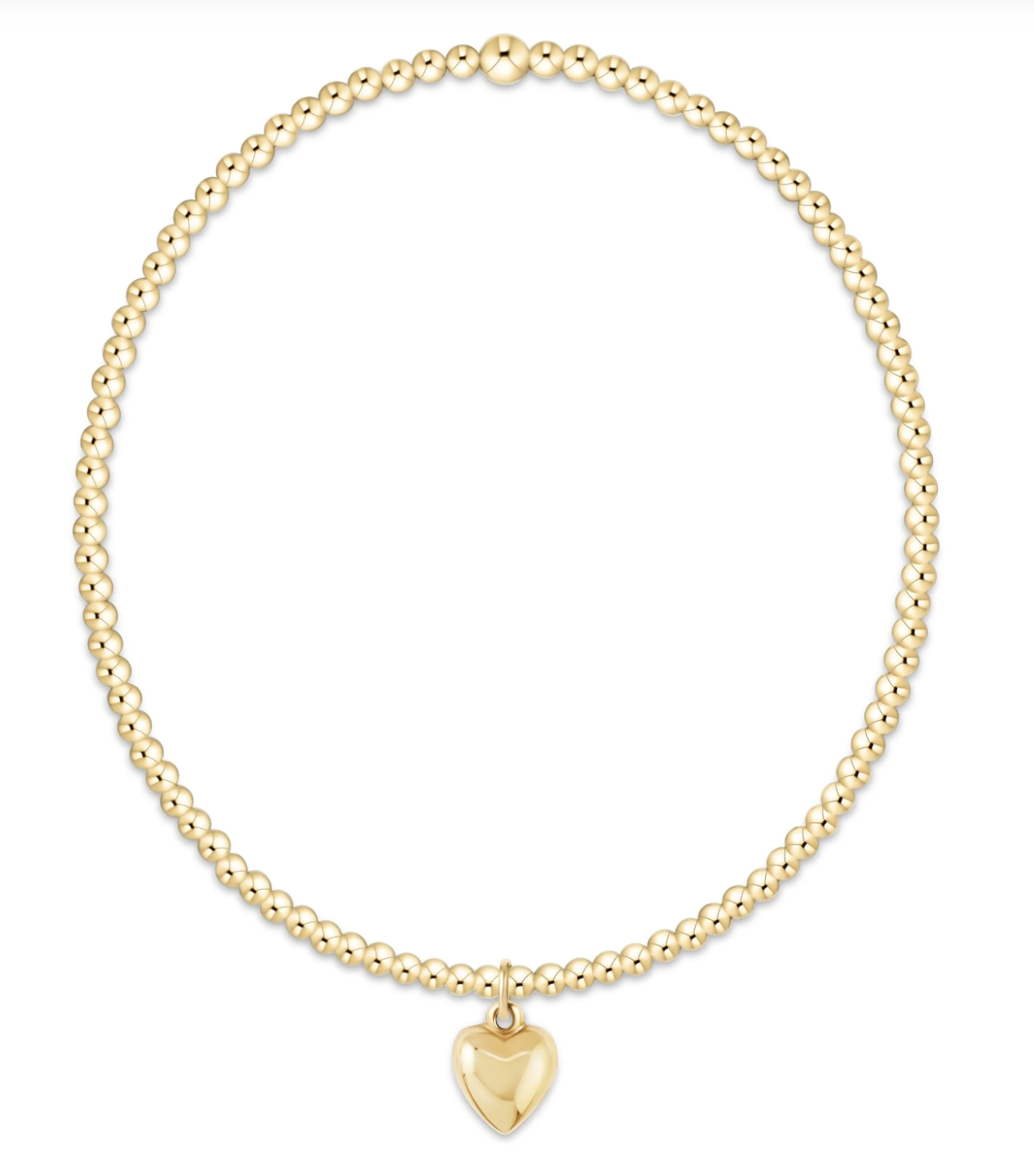 ENEWTON CLASSIC GOLD 2MM BRACELET LOVE PLUSH SMALL GOLD CHARM