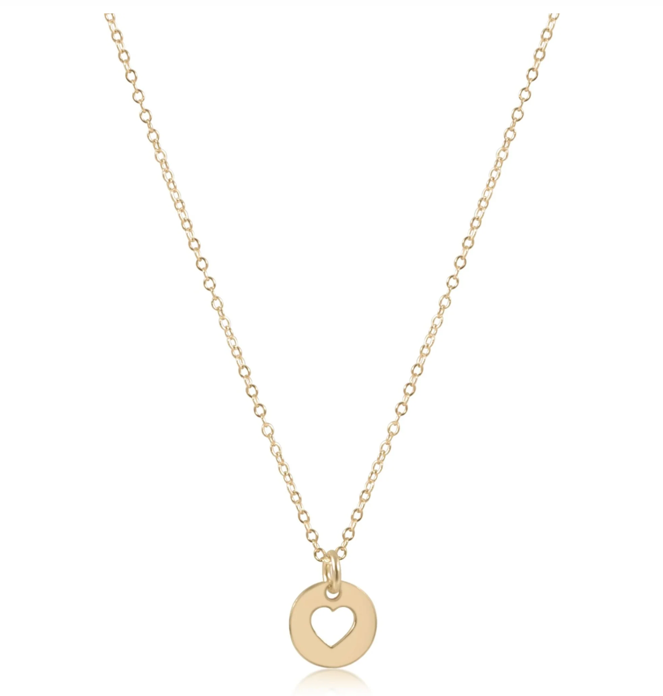 ENEWTON EGIRL 14" NECKLACE GOLD LOVE SMALL GOLD DISC