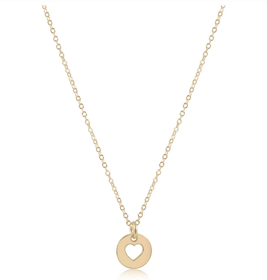 ENEWTON EGIRL 14" NECKLACE GOLD LOVE SMALL GOLD DISC