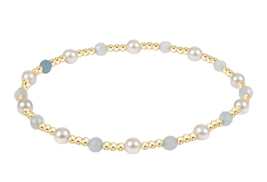 ENEWTON PEARL SINCERITY 4MM GEM BRACELET AQUAMARINE