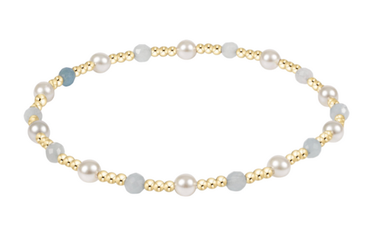 ENEWTON EXTENDS PEARL SINCERITY 4MM GEM BRACELET AQUAMARINE