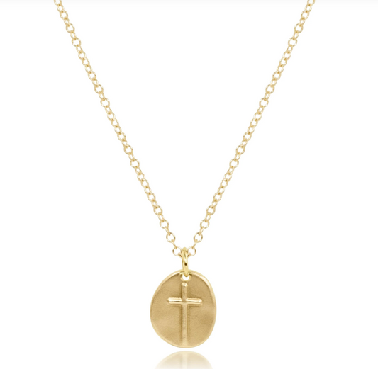 ENEWTON 16" NECKLACE GOLD INSPIRE SMALL GOLD DISC