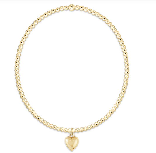 CLASSIC GOLD 2MM LOVE PLUSH SMALL GOLD CHARM