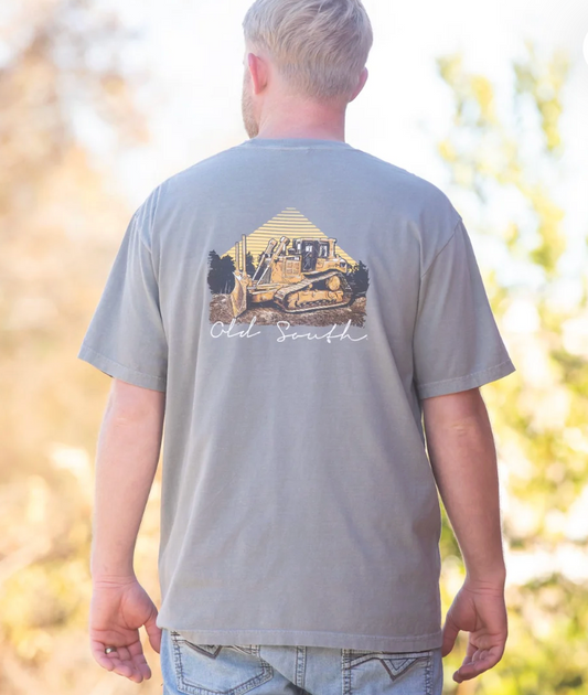 OLD SOUTH BULLDOZER SHORT SLEEVE GREY