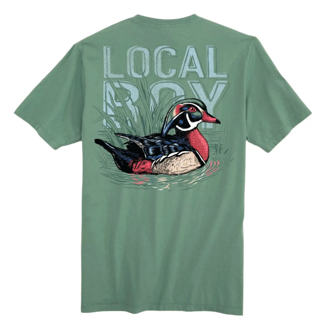 LOCAL BOY TODDLER WOOD DUCK SS TEE LIGHT GREEN