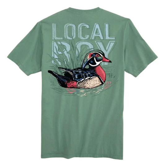LOCAL BOY TODDLER WOOD DUCK SS TEE LIGHT GREEN