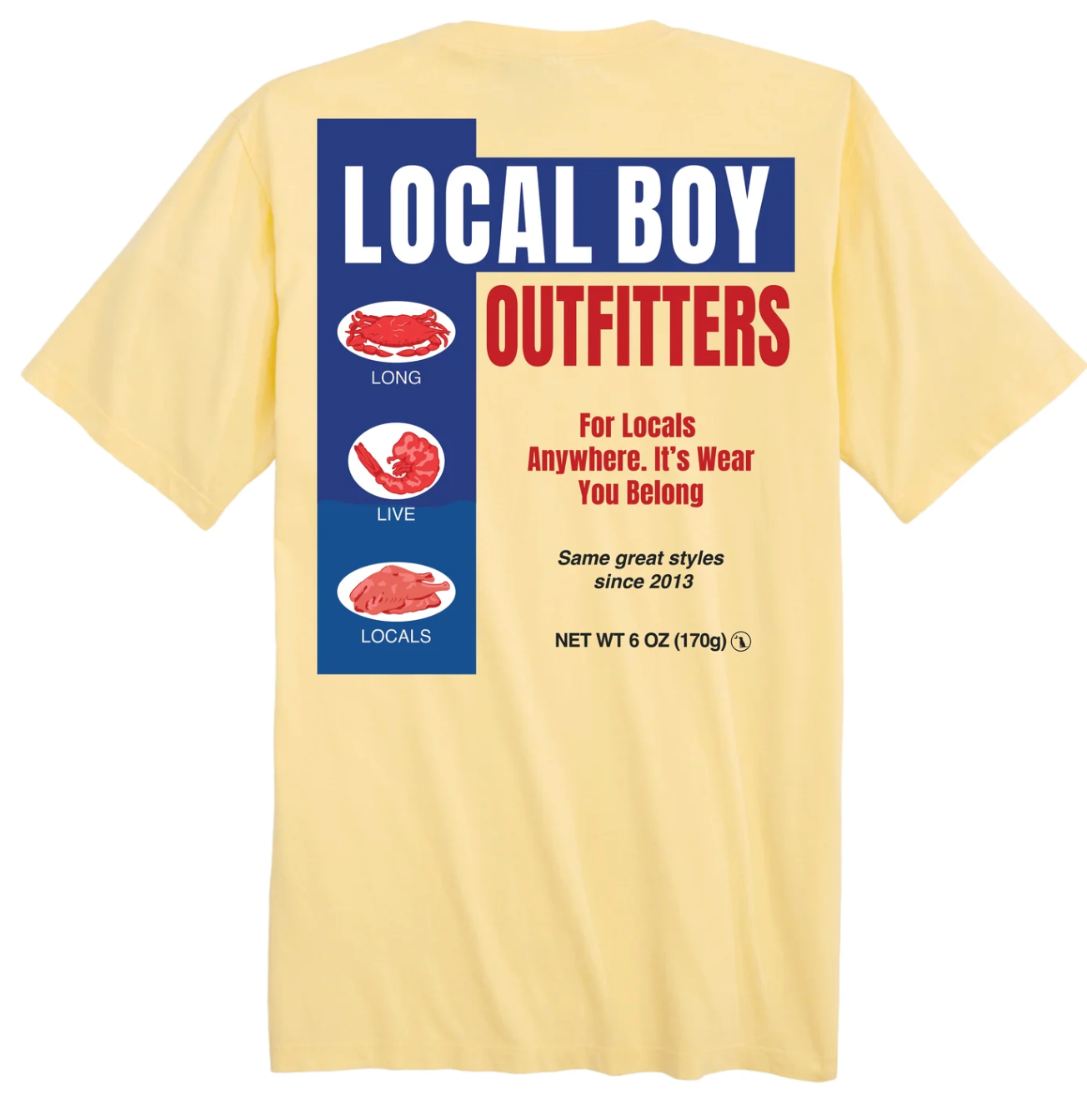 LOCAL BOY OUTFITTERS LOCAL BAY SS TEE BANANA