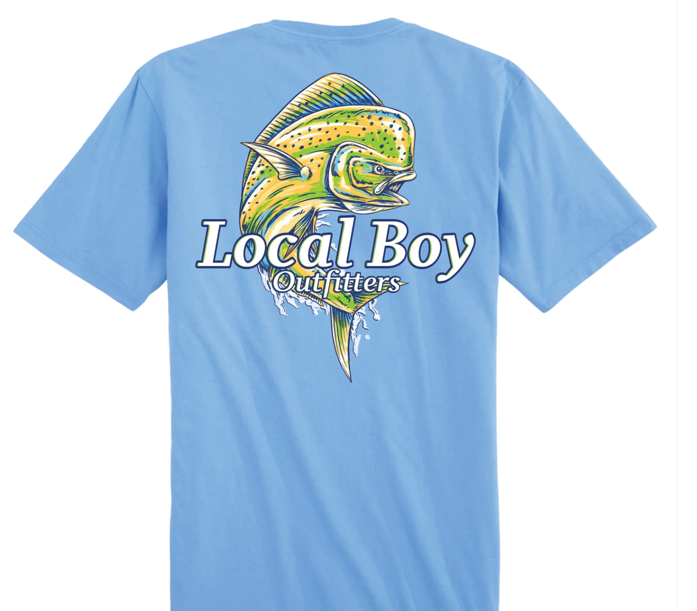 LOCAL BOY OUTFITTERS MAHI MAHI SS TEE WASHED DENIM