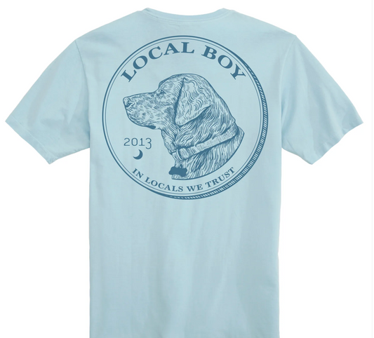 LOCAL BOY IN LOCALS WE TRUST SS TEE CHAMBRAY