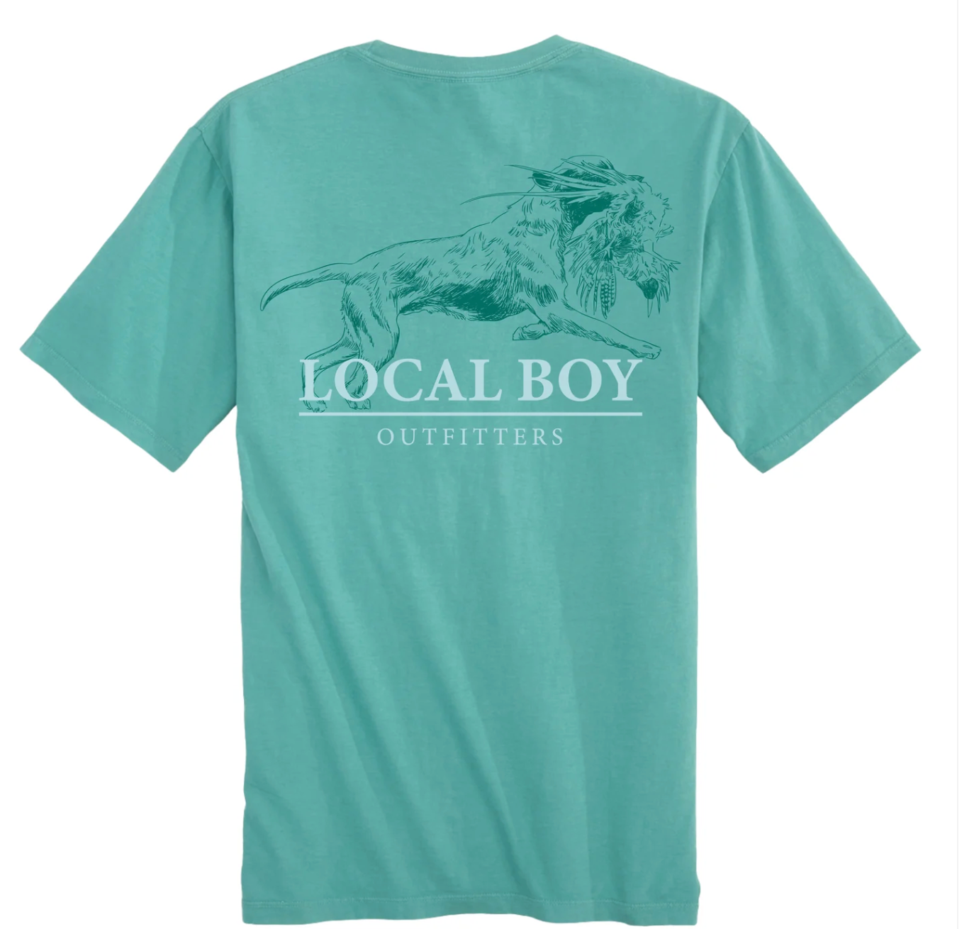 LOCAL BOY OUTFITTERS RETRIEVER SS TEE SEAFOAM