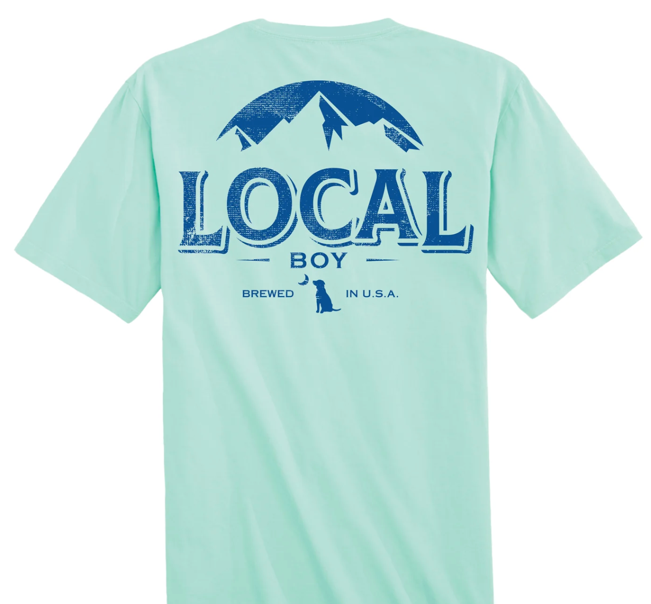 LOCAL BOY OUTFITTERS DISTRESSED LATTE SS TEE ISLAND REEF