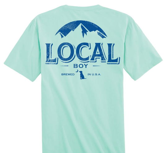 LOCAL BOY OUTFITTERS DISTRESSED LATTE SS TEE ISLAND REEF