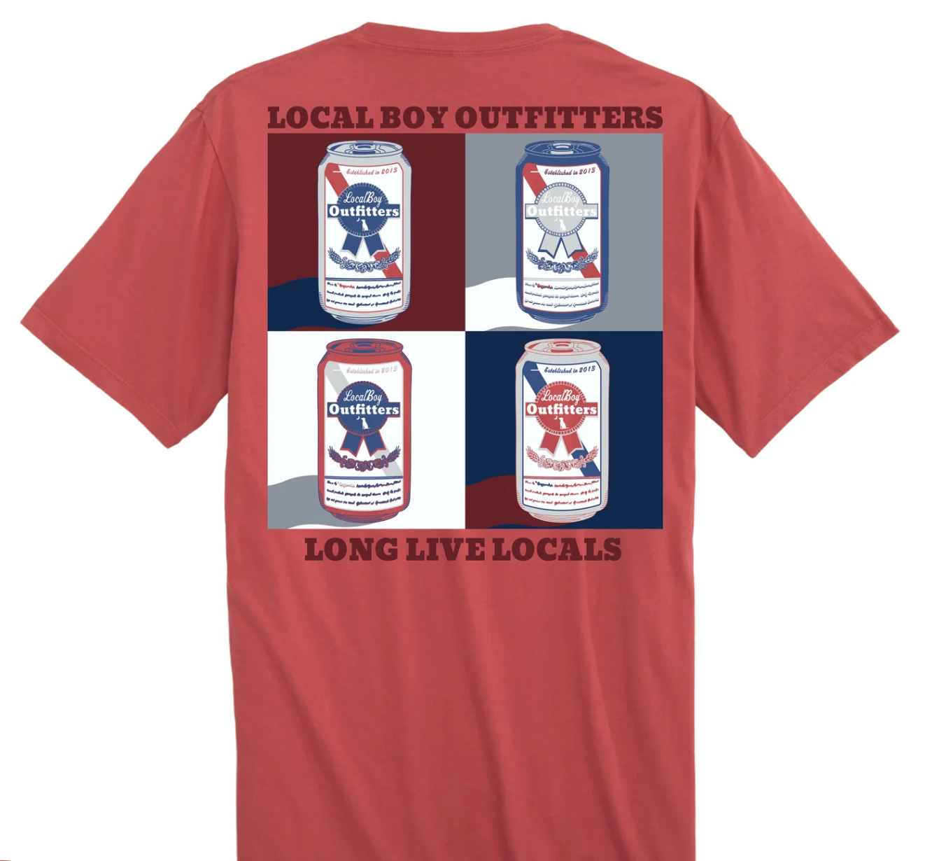 LOCAL BOY PBR POP ART SS TEE BRICK