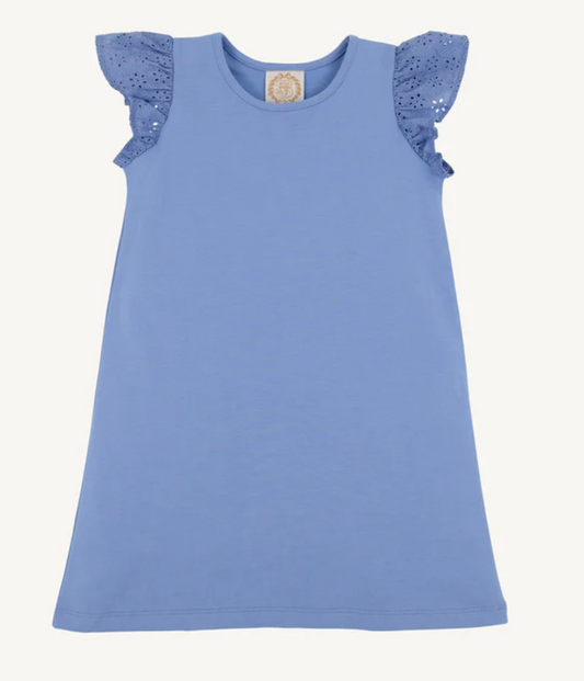 BEAUFORT BONNET ELLEN'S EYELET DRESS BARBADOS BLUE