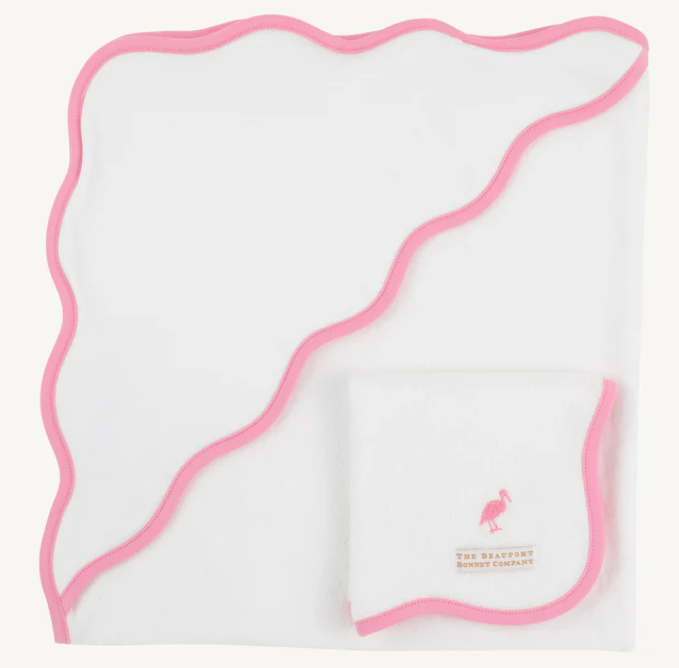 BEAUFORT BONNET THE RUB A DUB GIFT SET INFANT WORTH AVEE WHITE/HAMPTONS HOT PINK
