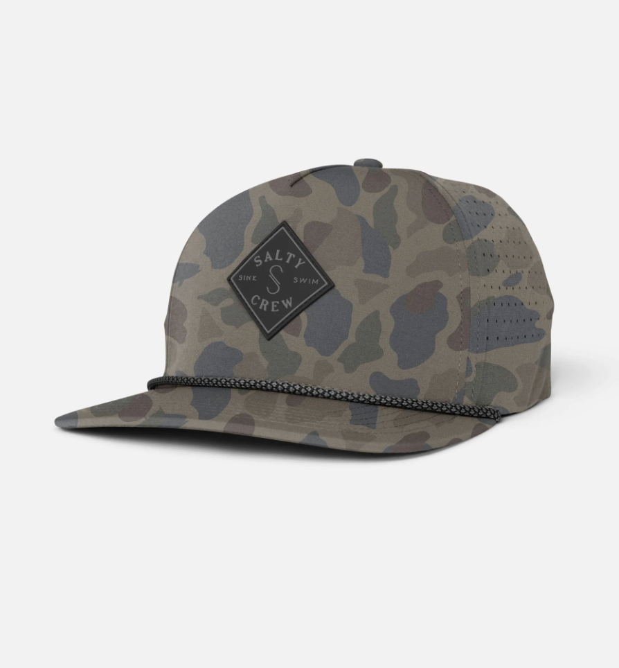 SALTY CREW LONG RANGE SNAPBACK SAND CAMO