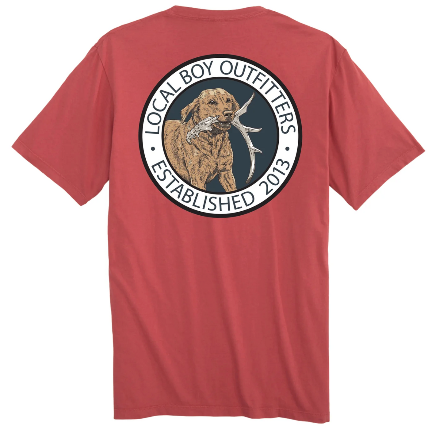 LOCAL BOY ANTLER RETRIEVE SS TEE BRICK
