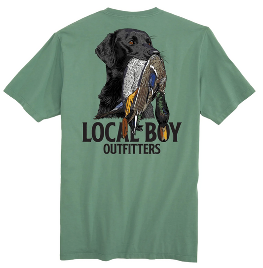 LOCAL BOY FEATHERED FETCH SS TEE LIGHT GREEN