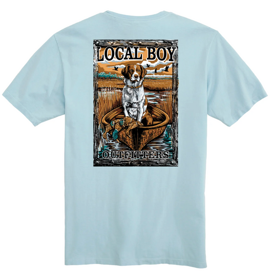 LOCAL BOY MORNING MISSION SS TEE CHAMBRAY