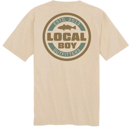 LOCAL BOY CLASSIC RED SS TEE LATTE