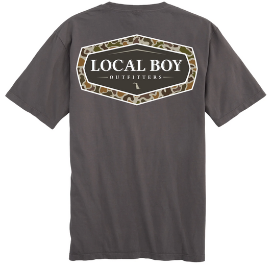 LOCAL BOY VINTAGE EMBLEM SS TEE GRAY
