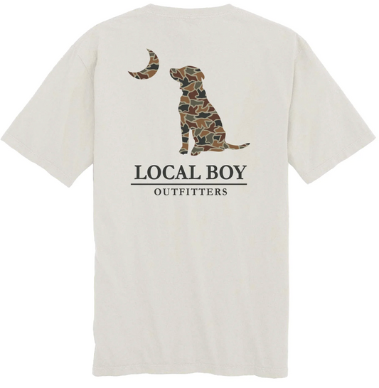 LOCAL BOY DUCK CAMO DOG & MOON SS TEE SILVER