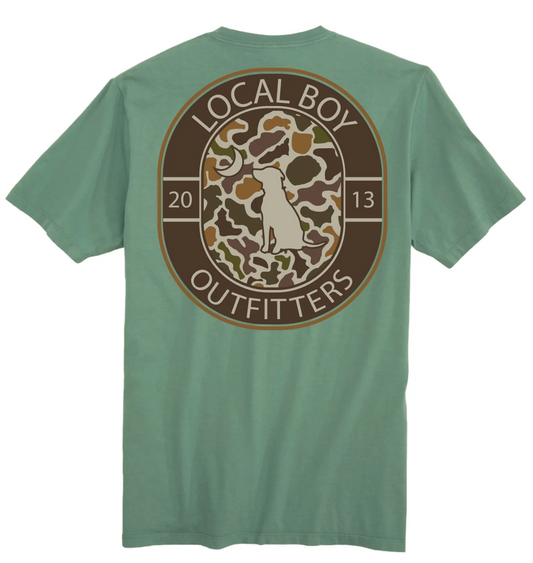 LOCAL BOY VINTAGE CREST SS TEE LIGHT GREEN