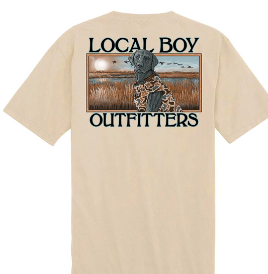 LOCAL BOY MARSH DOG SS TEE LATTE