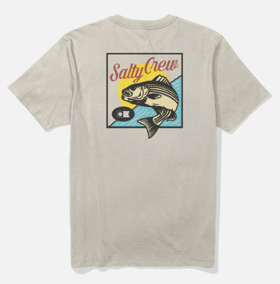 SALTY CREW STRIPED SS TEE BONE