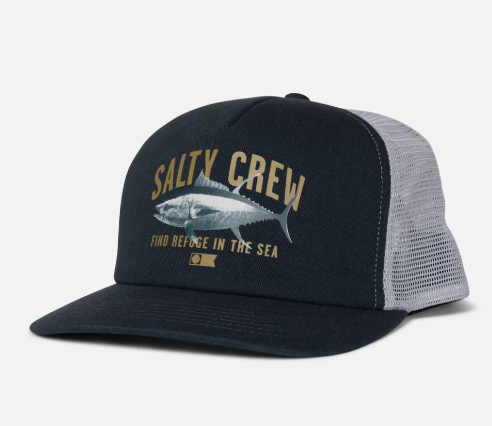 SALTY CREW. GOOD TIMES FOAMIE TRUCKER NAVY GREY HAT