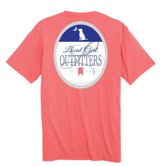 LOCAL GIRL MICH LOCAL SS TEE CORAL