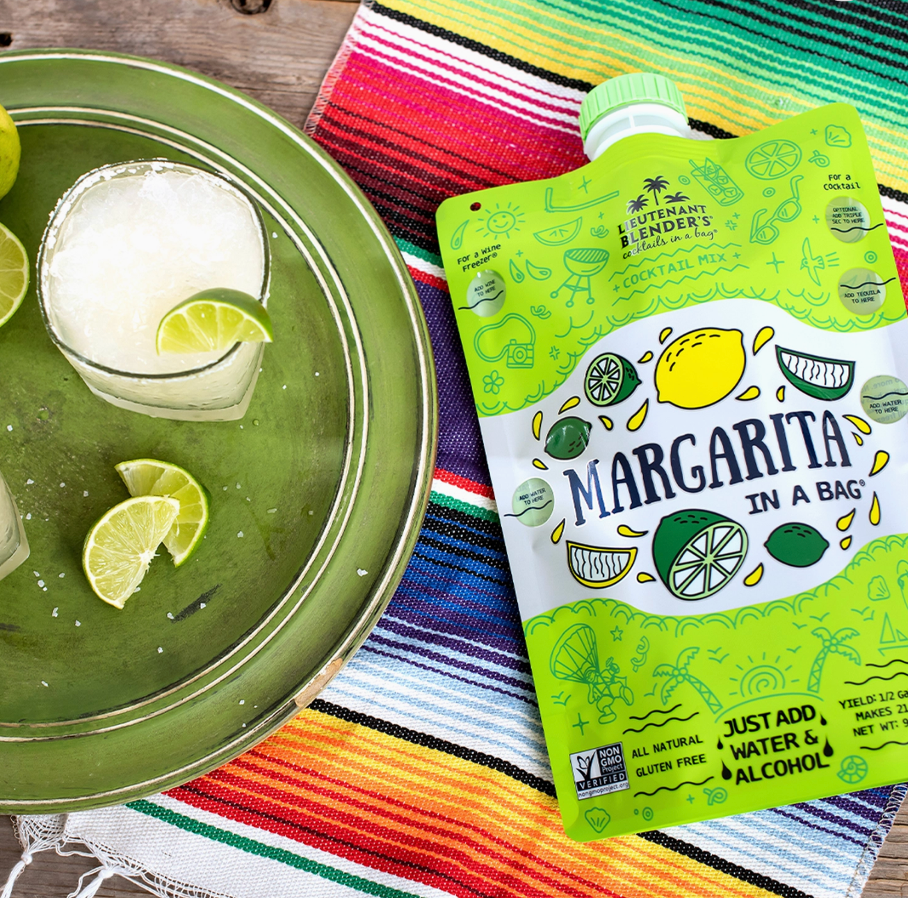 MARGARITA IN A BAG COCKTAIL MOCKTAIL SLUSHIE MIXER