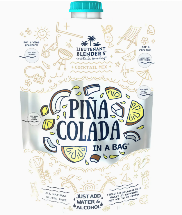 PINA COLADA IN A BAG COCKTAIL MOCKTAIL SLUSHIE MIXER
