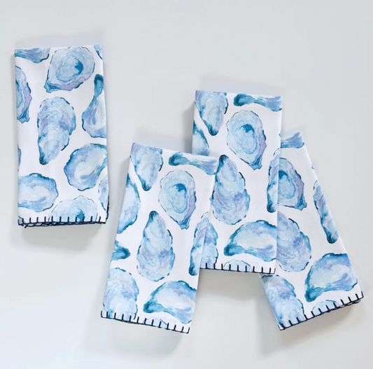 MUSSEL SHELL FABRIC NAPKIN OYSTER NAPKIN SET OF 4