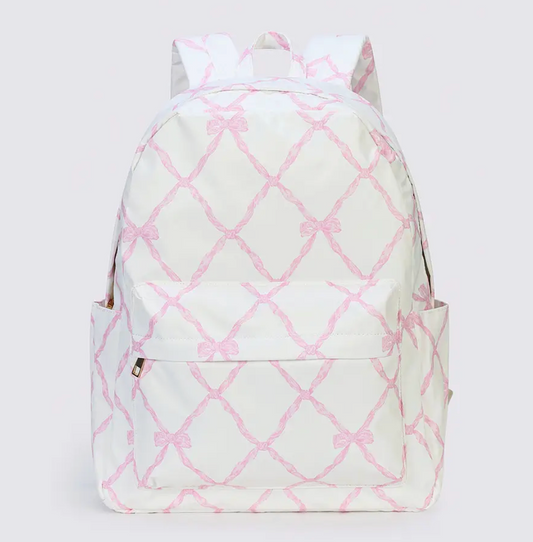 GIRLS BOW PRINTED BACKPACK