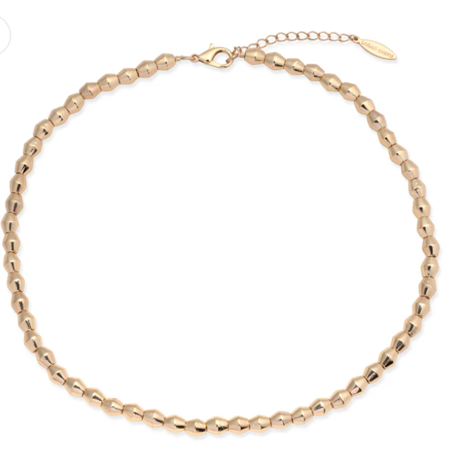 PHOEBE GOLD BEADED LAYERING NECKLACE 16" WITH 2" EXTENDER NECKLACE