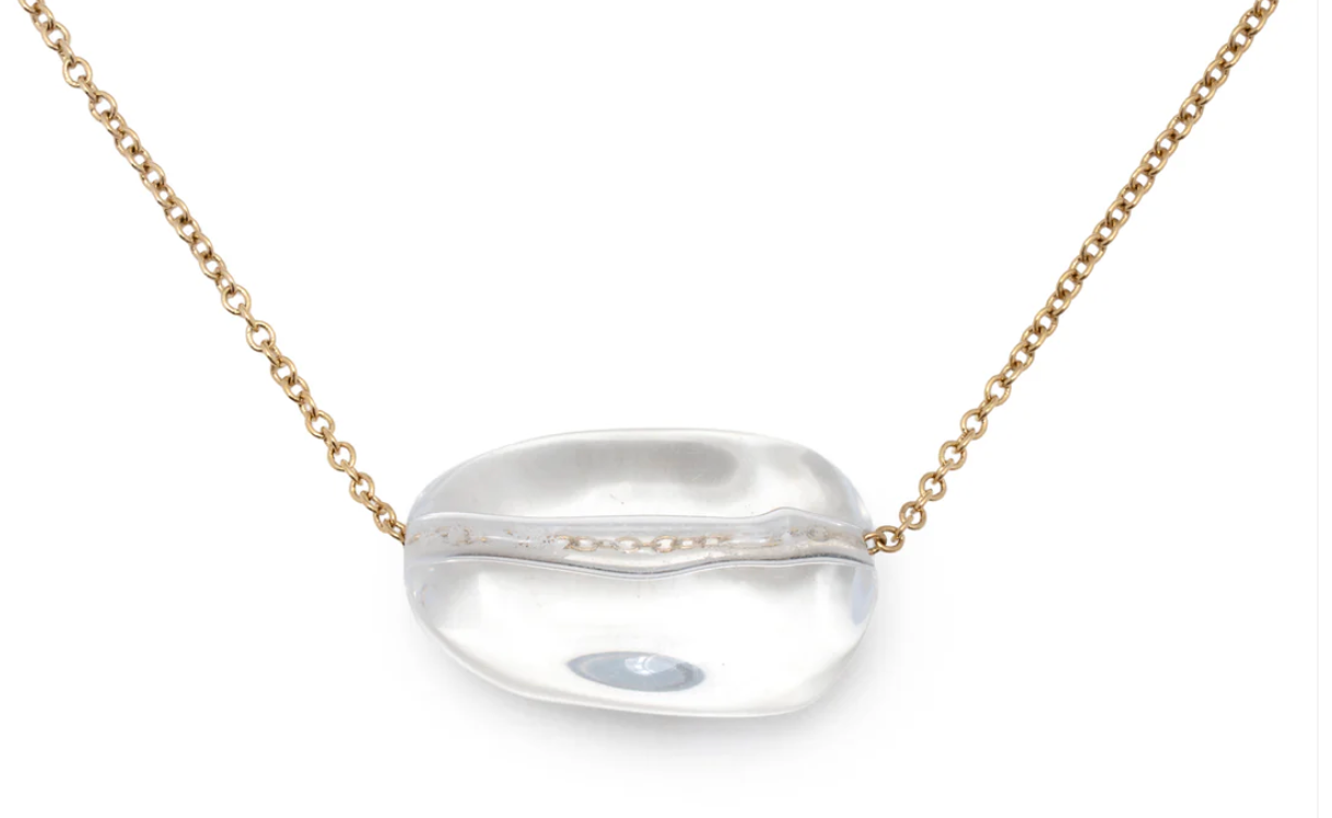 SABINA CLEAR STONE CHOKER ON 14" GOLD CHAIN WITH 2" EXTENDER