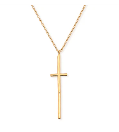 NOAH GOLD 2" CROSS ON 16" CHAIN