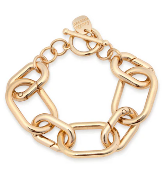 AMANDA CHUNKY OPEN LINK GOLD BRACELET