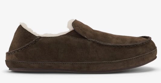 OLUKAI WOMENS NOHEA SLIPPER DARK OAK/DARK OAK