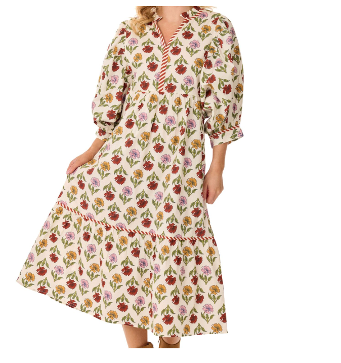 HARVEST MIDI DRESS WHITE