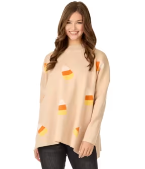HALLOWEEN JACQUARD SWEATER TAN