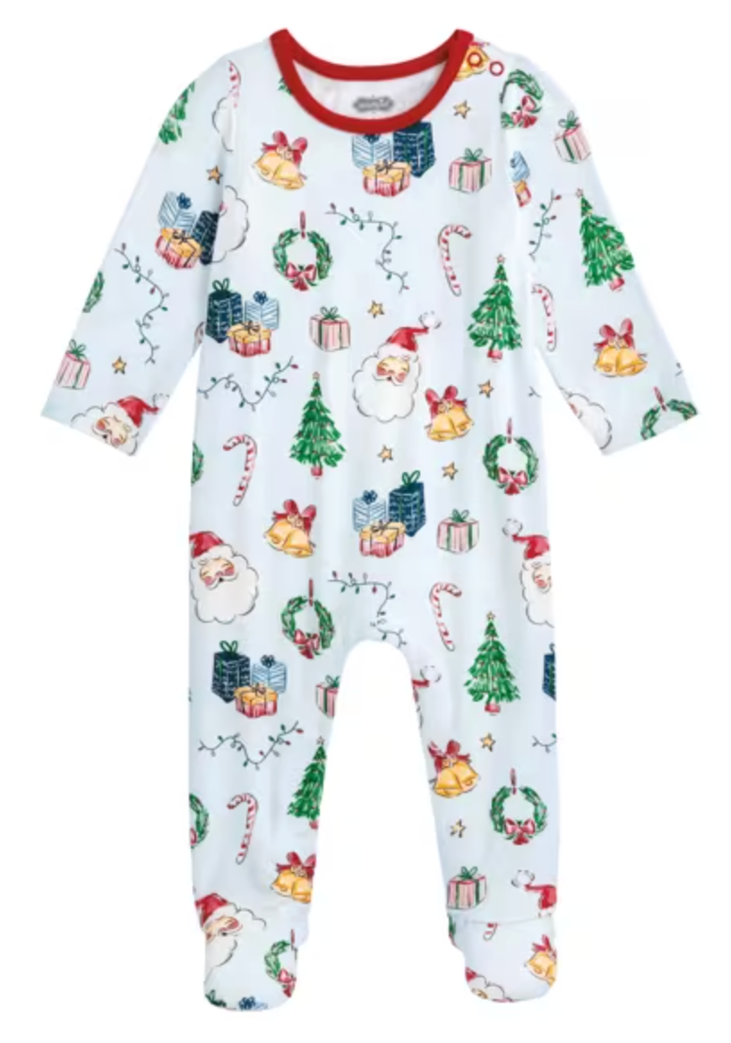 KIDS BLUE XMAS PRINT SLEEPER