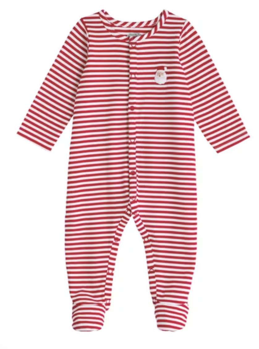 INFANT SANTA STRIPE SLEEPER